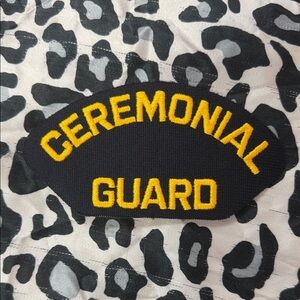 Ceremonial Guard embroidered naval Patch with Yellow Lettering